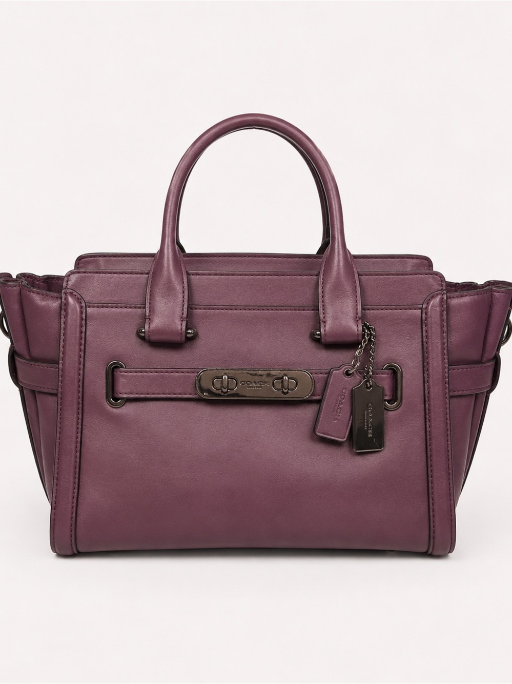 Coach Bordeaux Swagger 27 Crossbody Bag GUC - Picture 3 of 12